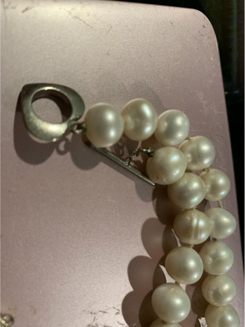 Classic Pearl Beaded bracelet with Silver Clasp